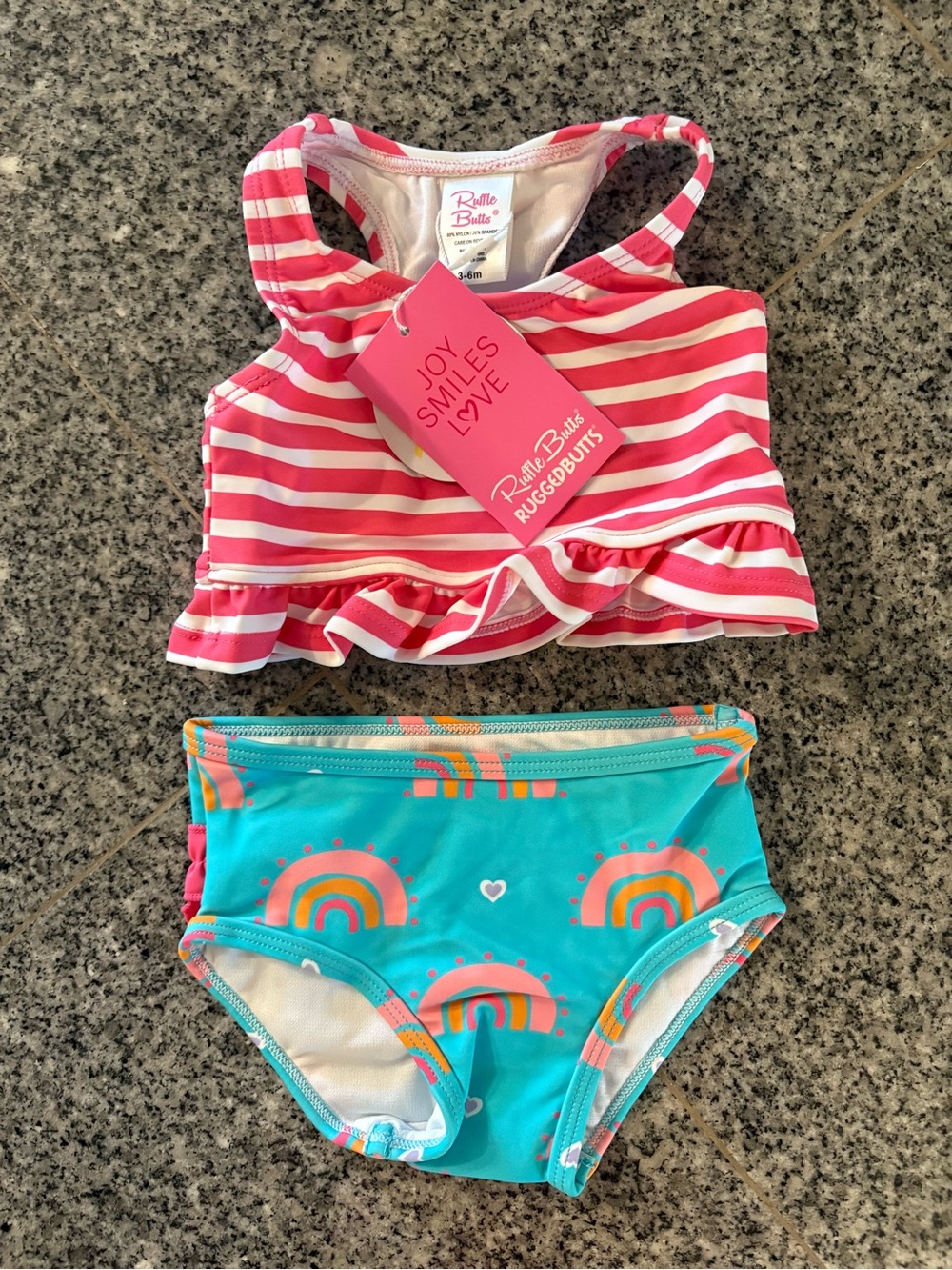 NWT Ruffle Butts Tankini Top with Ruffle Bottoms 3-6 month